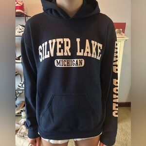 Dark blue, Sliver Lake Michigan hoodie